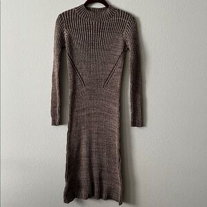 Rails Nellie Sweater Midi Dress in Brown Multi Size Large